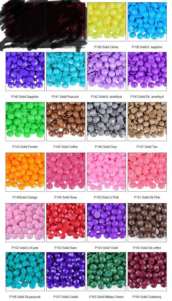 Bundle solid resin stones 4mm